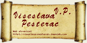 Višeslava Pešterac vizit kartica